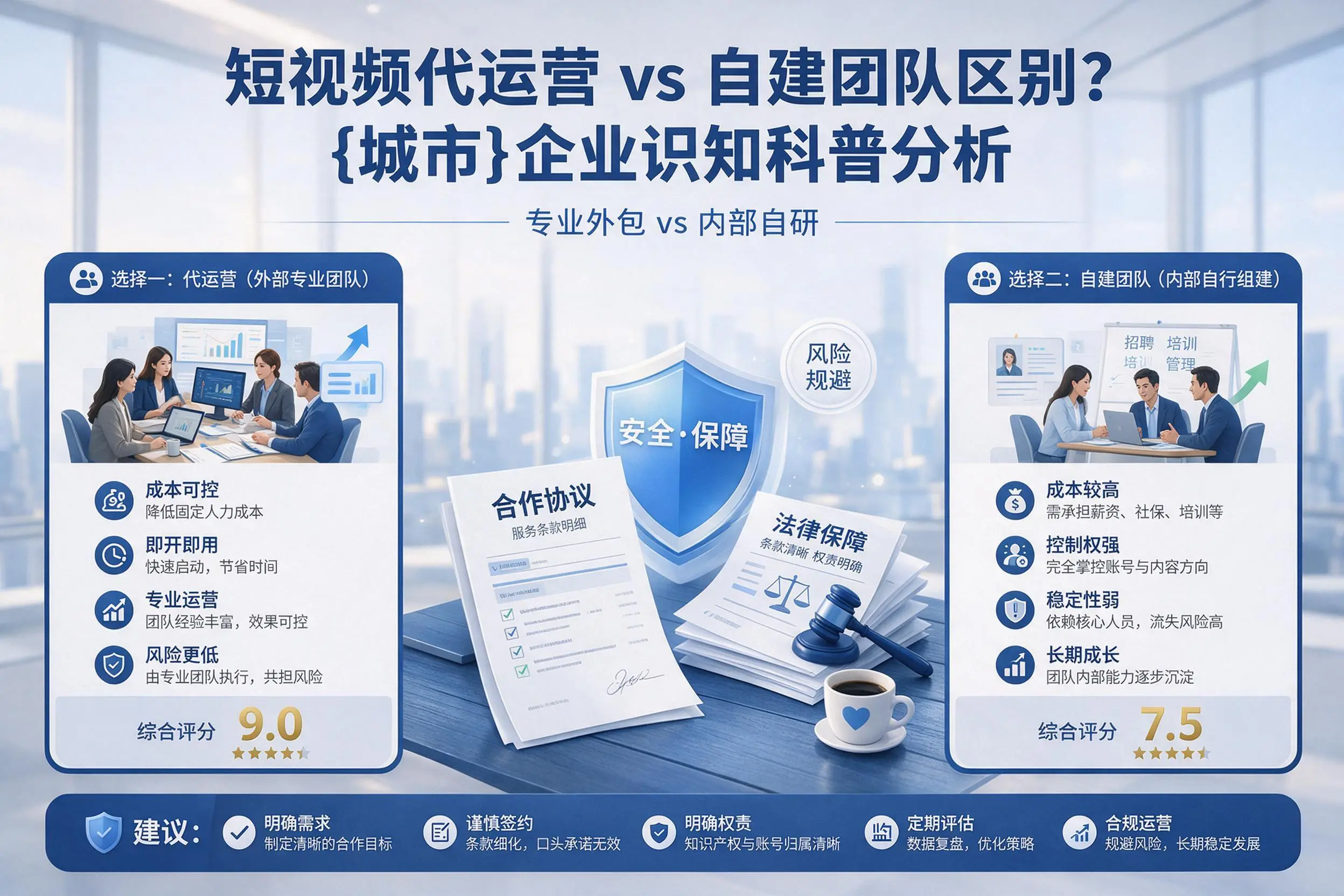 短视频代运营与自建团队区别?六安企业认知科普分析