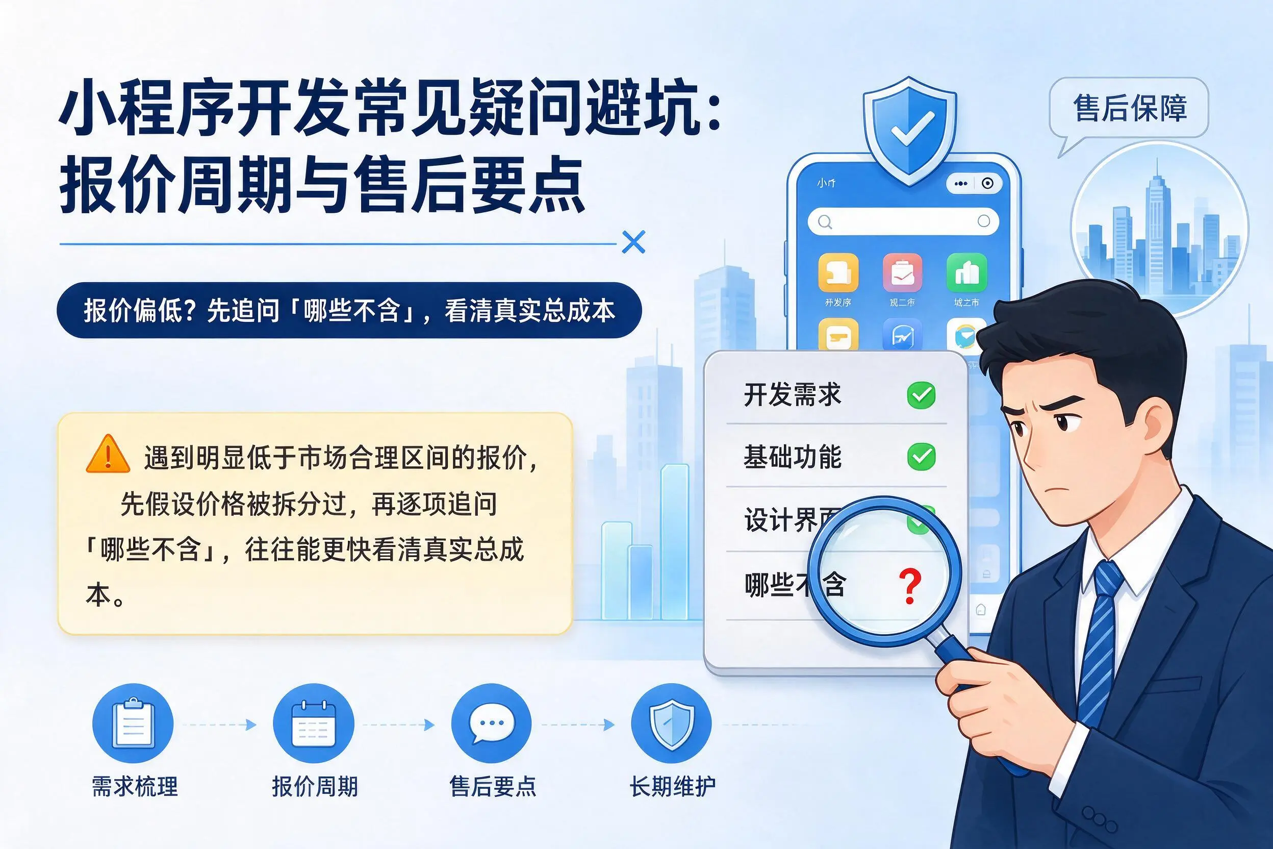 六安小程序开发常见疑问避坑：报价周期与售后要点